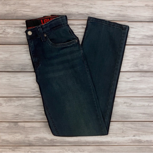 Levi's boys 514™ Straight Fit Performance Jeans. Size 16 (28x30), dark wash - Picture 1 of 10